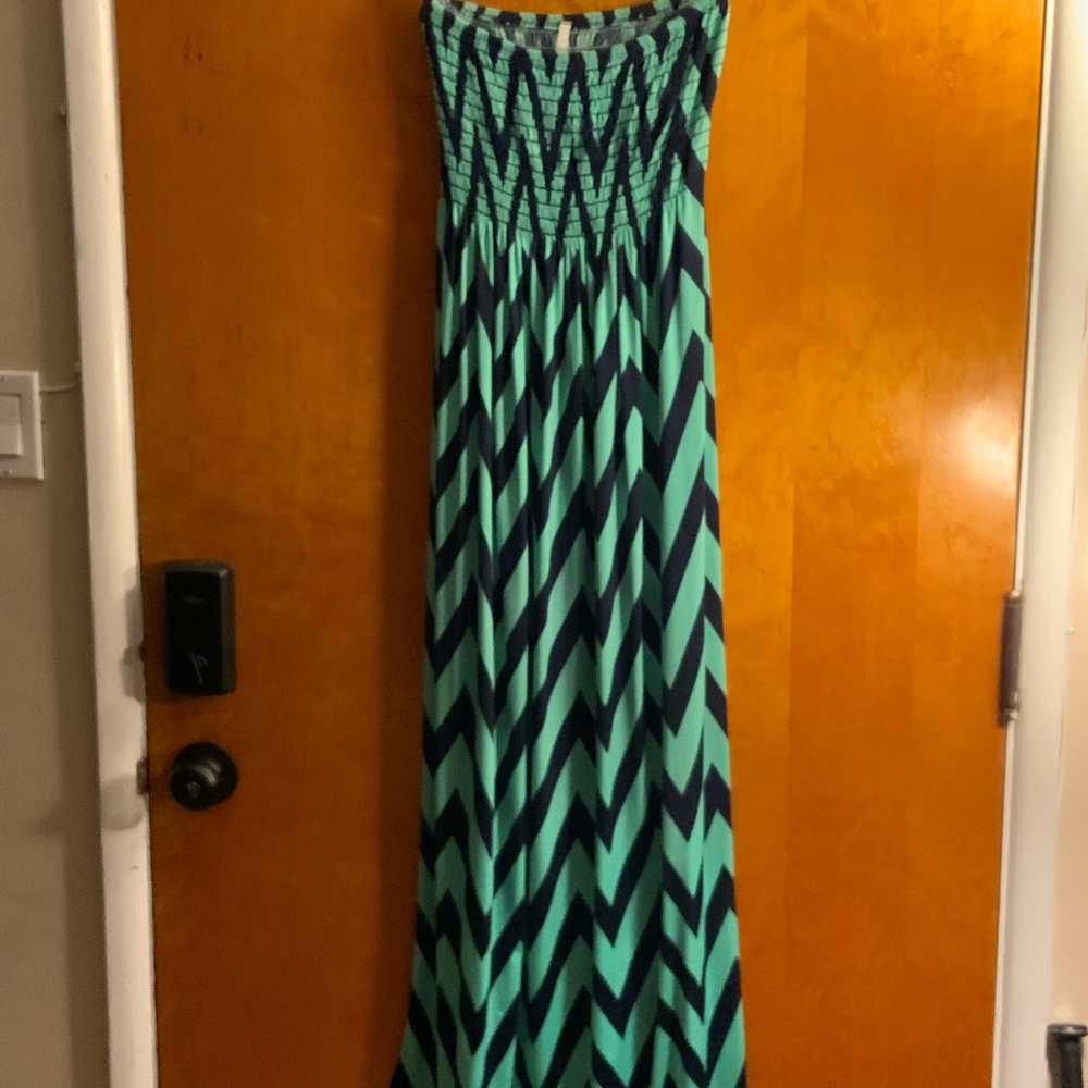Maxi dress mint/navy